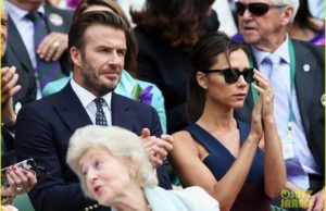 Beckham çifti İngiltere'de düzenlenen Wimbledon Tenis Turnuvasında görüntülendi